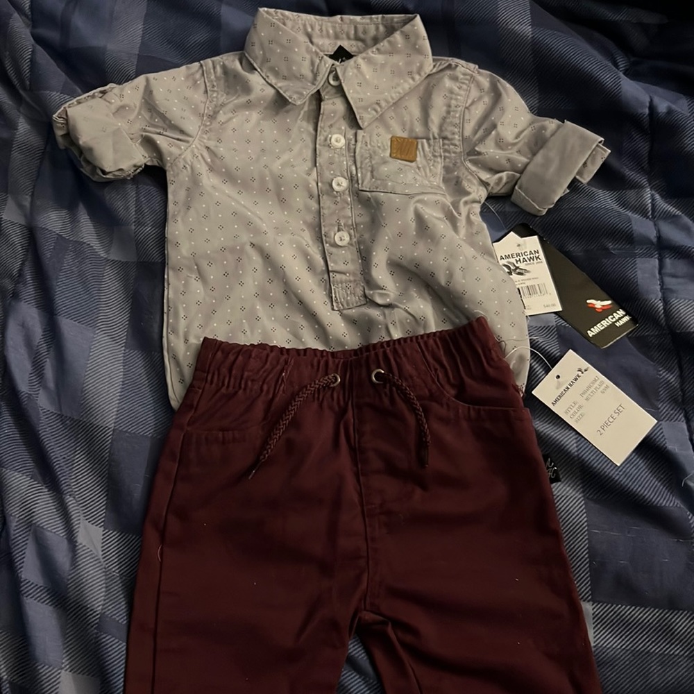 American hawk 2 piece boys outfit set